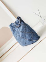 chanel as3261 22 bag silver tone metal canvas blue denim 04 luxibags.ru .jpg