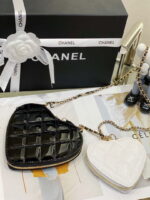 chanel as3295 heart clutch with chain lambskin gold tone metal black and white 005 luxibags.ru .jpg