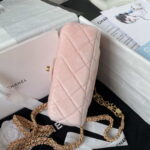chanel as3442 mini flap bag velvet enamel gold tone metal pink 006 luxibags.ru .jpg