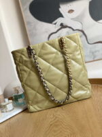 chanel as3519 chanel19 shopping bag shiny lambskin light yellow 002 luxibags.ru .jpg