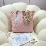 chanel as3519 chanel19 shopping bag shiny lambskin pink 002 luxibags.ru .jpg