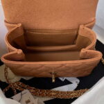 chanel as3580 small flap bag lambskin lambskin gold tone metal brown 007 luxibags.ru .jpg