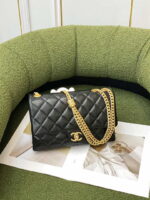 chanel as3609 flap bag lambskin lambskin gold tone metal black 004 luxibags.ru .jpg
