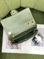 chanel as3609 flap bag lambskin lambskin gold tone metal green 006 luxibags.ru .jpg