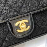 chanel as3652 small flap bag with top handle cotton wool tweed gold tone metal black 007 luxibags.ru .jpg
