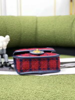 chanel as3652 small flap bag with top handle cotton wool tweed gold tone metal black and red 005 luxibags.ru .jpg