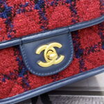 chanel as3652 small flap bag with top handle cotton wool tweed gold tone metal black and red 008 luxibags.ru .jpg