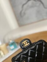 chanel as3652 small flap bag with top handle patent calfskin gold tone metal black 003 luxibags.ru .jpg