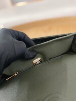 chanel as3653 small flap bag with top handle calfskin gold tone metal dark green 009 luxibags.ru .jpg