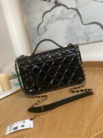 chanel as3653 small flap bag with top handle patent calfskin gold tone metal black 002 luxibags.ru .jpg