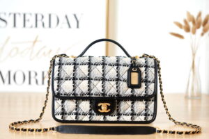 chanel as3653 small flap bag with top handle wool tweed gold tone metal beige 001 luxibags.ru .jpg