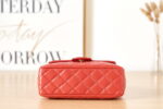 chanel as3690 hobo handbag shiny crumpled calfskin gold tone metal red 007 luxibags.ru .jpg