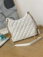 chanel as3690 hobo handbag shiny crumpled calfskin gold tone metal white 002 luxibags.ru .jpg
