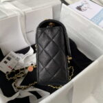chanel as3737 mini flap bag lambskin enamel gold tone metal black 005 luxibags.ru .jpg