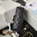 chanel as3738 mini flap bag lambskin enamel gold tone metal black 006 luxibags.ru .jpg