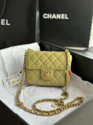 chanel as3738 mini flap bag lambskin enamel gold tone metal yellow 001 luxibags.ru .jpg
