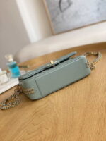chanel as3757 mini flap bag grained calfskin gold tone metal light green 006 luxibags.ru .jpg