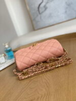 chanel as3757 mini flap bag grained calfskin gold tone metal pink 005 luxibags.ru .jpg