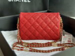 chanel as3757 mini flap bag grained calfskin gold tone metal red 004 luxibags.ru .jpg