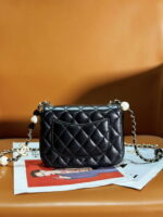 chanel as3782 mini flap bag 23p enamel gold tone metal black 16cm 002 luxibags.ru .jpg