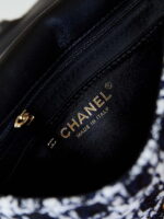 chanel as3782 mini flap bag 23p tweed gold tone metal 16cm black white 08 luxibags.ru .jpg