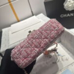 chanel as3782 mini flap bag 23p woolen enamel gold tone metal pink 16cm 006 luxibags.ru .jpg