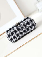 chanel as3783 small flap bag 23p tweed gold tone metal 18 5 cm black white 06 luxibags.ru .jpg