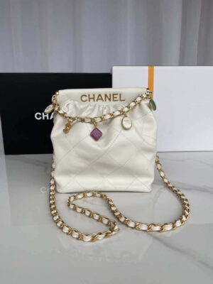 chanel as3793 small bucket bag lambskin resin gold tone metal white 001 luxibags.ru .jpg
