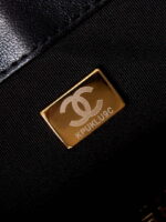 chanel as3855 flap bag with chain shiny lambskin gold tone metal black 009 luxibags.ru .jpg