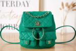 chanel as3860 backpack grained shiny calfskin gold tone metal green 001 luxibags.ru .jpg