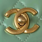 chanel as3886 mini flap bag with top handle shiny calfskin green gold 003 luxibags.ru .jpg