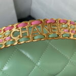 chanel as3886 mini flap bag with top handle shiny calfskin green gold 004 luxibags.ru .jpg