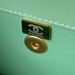 chanel as3886 mini flap bag with top handle shiny calfskin green gold 009 luxibags.ru .jpg
