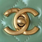 chanel as3908 cc small flap bag with top handle shiny calfskin green gold 003 luxibags.ru .jpg