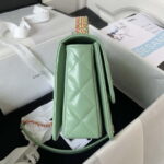 chanel as3908 cc small flap bag with top handle shiny calfskin green gold 005 luxibags.ru .jpg