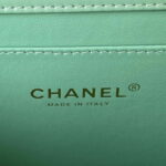 chanel as3908 cc small flap bag with top handle shiny calfskin green gold 008 luxibags.ru .jpg