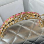 chanel as3908 cc small flap bag with top handle shiny calfskin silver gold 004 luxibags.ru .jpg