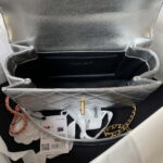 chanel as3908 cc small flap bag with top handle shiny calfskin silver gold 007 luxibags.ru .jpg