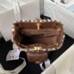 chanel as3947 small backpack wool tweed lambski gold tone metal brown 007 luxibags.ru .jpg