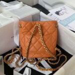 chanel as3947 small backpack wool tweed lambski gold tone metal green 002 luxibags.ru .jpg