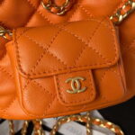 chanel as3947 small backpack wool tweed lambski gold tone metal green 004 luxibags.ru .jpg
