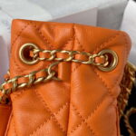 chanel as3947 small backpack wool tweed lambski gold tone metal green 007 luxibags.ru .jpg