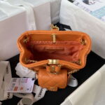 chanel as3947 small backpack wool tweed lambski gold tone metal green 008 luxibags.ru .jpg
