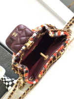 chanel as3947 small backpack wool tweed lambski gold tone metal orange 008 luxibags.ru .jpg