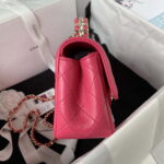 chanel as3970 flap bag with top handle lambskin gold tone metal rose red 005 luxibags.ru .jpg