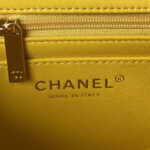 chanel as3970 flap bag with top handle lambskin gold tone metal yellow 008 luxibags.ru .jpg