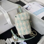 chanel as3973 small vanity case tweed lambskin gold metal green white 009 luxibags.ru .jpg