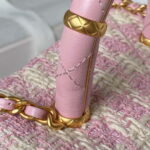 chanel as3973 small vanity case tweed lambskin gold metal pink ecru 009 luxibags.ru .jpg