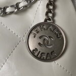 chanel as3980 22 mini handbag shiny calfskin silver tone metal white 004 luxibags.ru .jpg