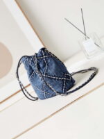 chanel as3980 22 mini handbag silver tone metal canvas blue denim 04 luxibags.ru .jpg